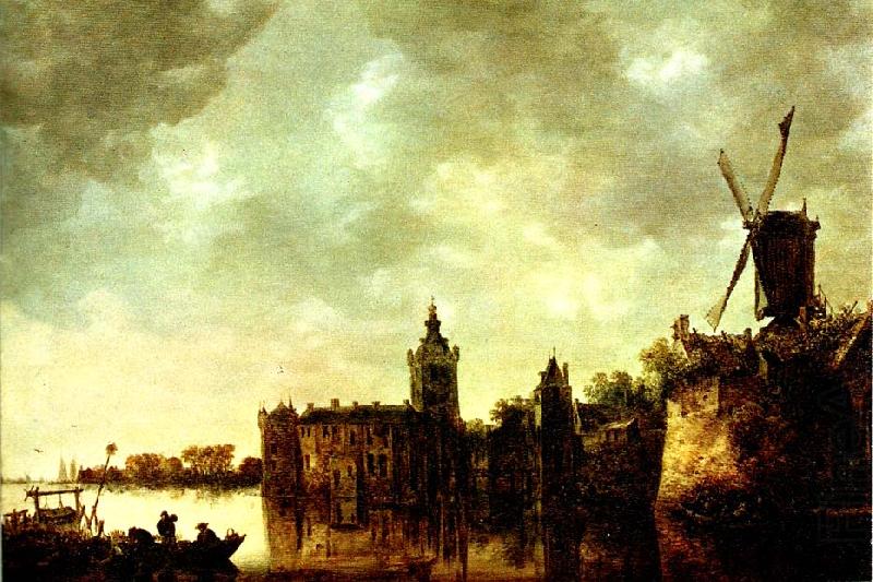 Jan van Goyen slottet montfort oil painting picture